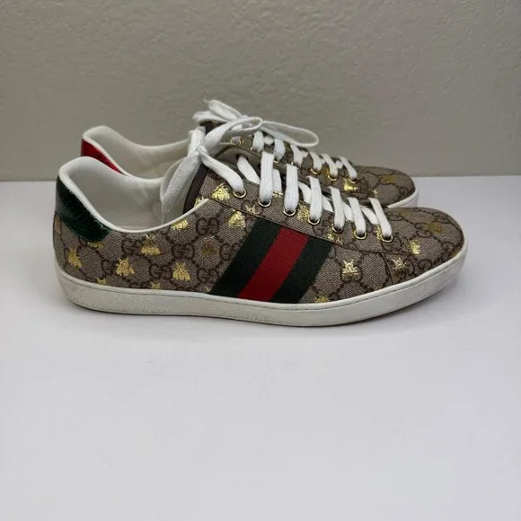 Mens Gucci Ace GG Supreme "Bees' Sneakers U.S. Size 8.5 - Picture 8 of 12